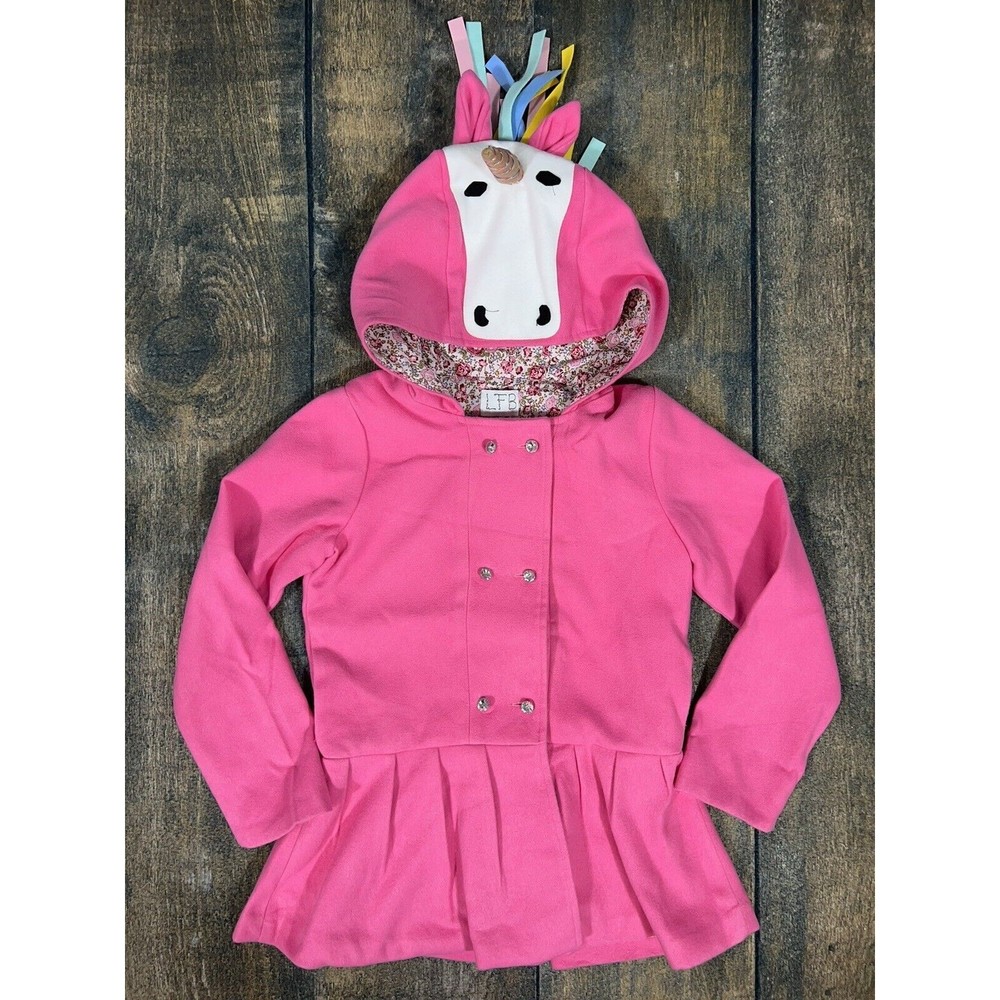 Little Fashionista Boutique Girls Size 6 Pink Unicorn Hooded Jacket!